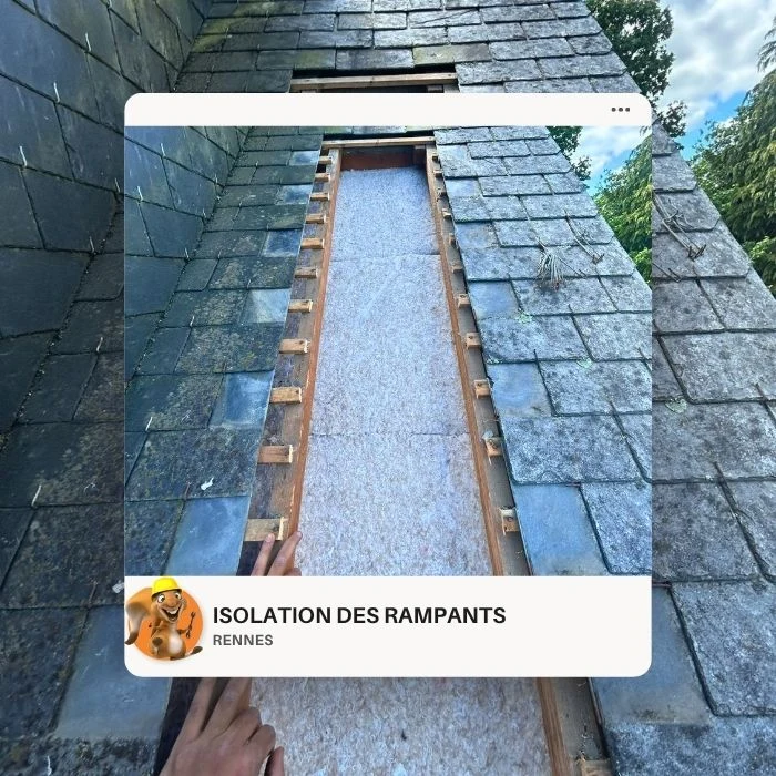 Isolation des rampants par l'extérieur à Rennes (35) par Galais Isolation