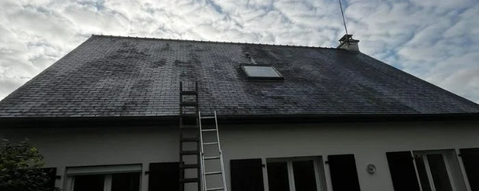 Maison avant l'isolation des rampants par l'extérieur à Rennes (35)